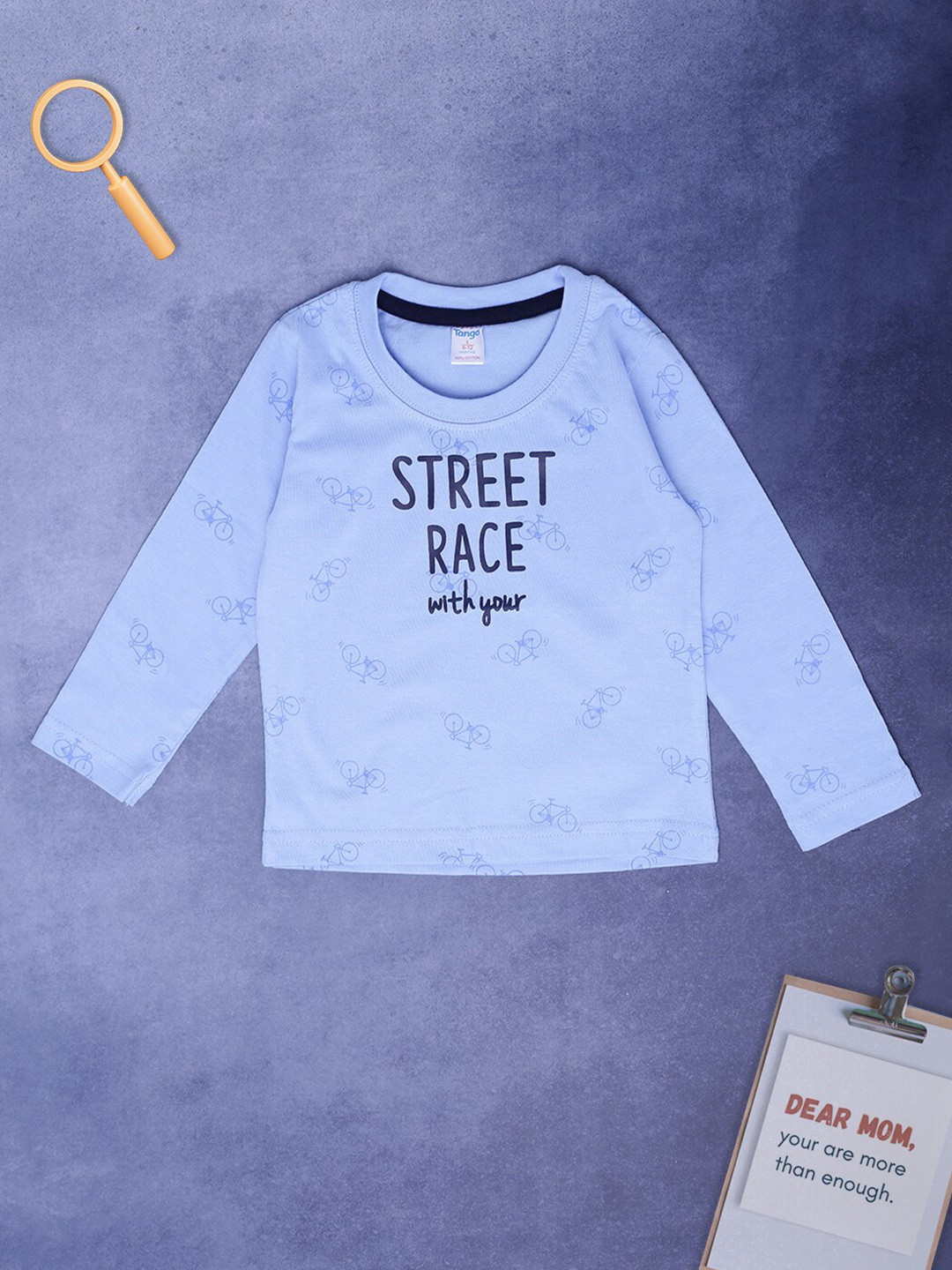 

V-Mart Infants Typography Printed Cotton T-shirt, Blue