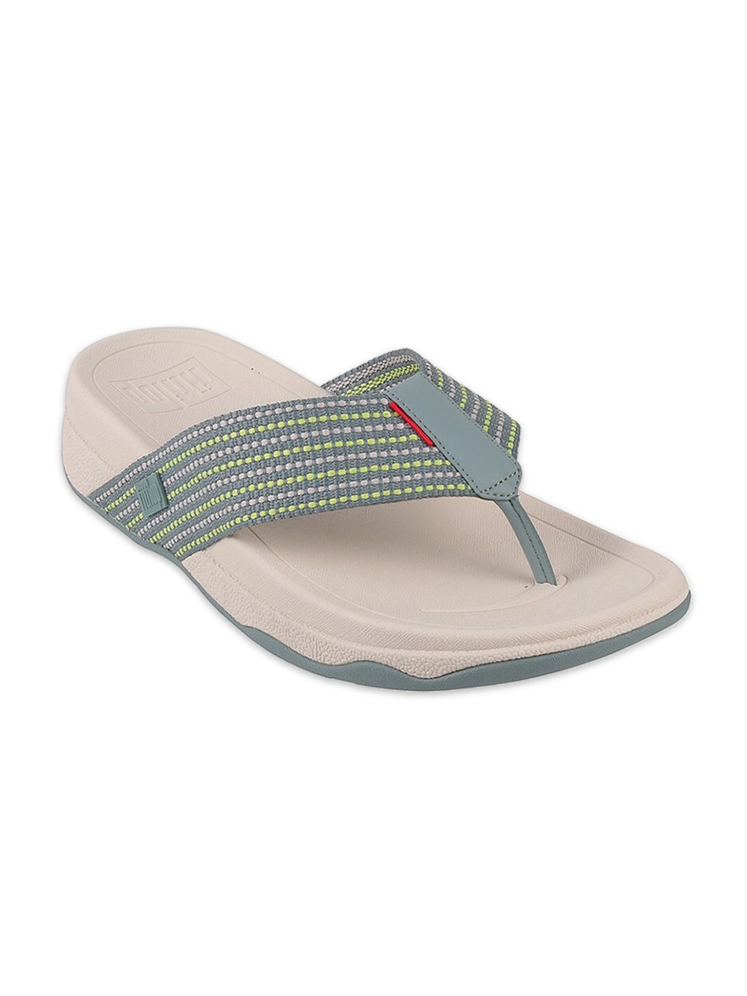 

fitflop Men Striped Comfort Sandals, Grey