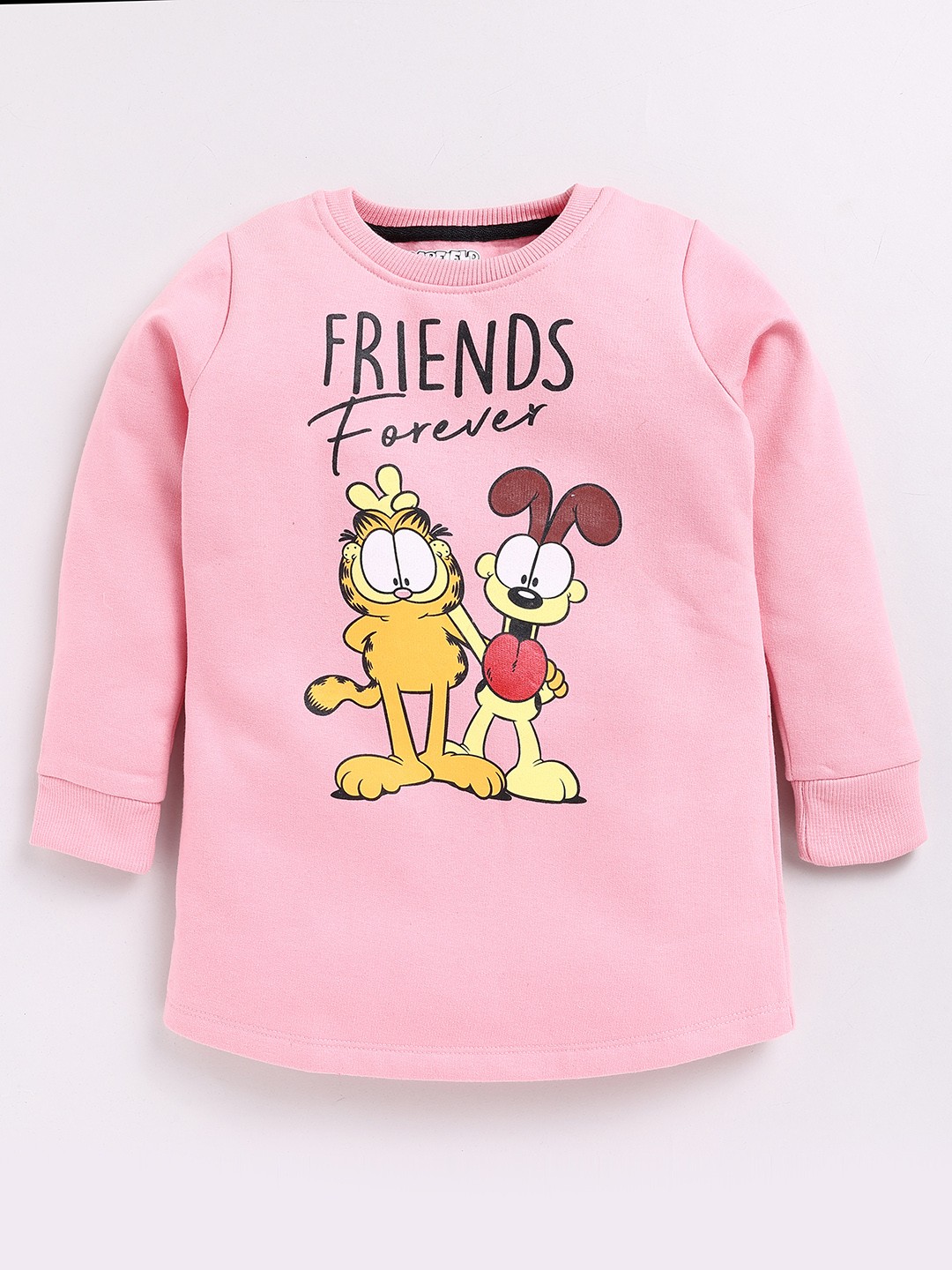 

Eteenz Girls Garfield Printed Premium Cotton Sweatshirt, Pink