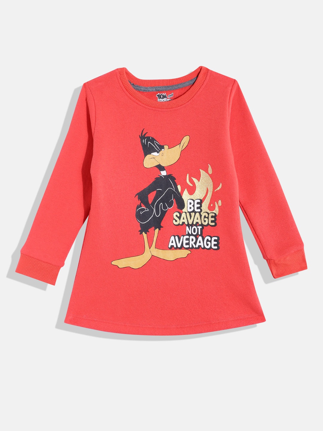 

Eteenz Girls Looney Tunes Printed Premium Cotton Sweatshirt, Orange
