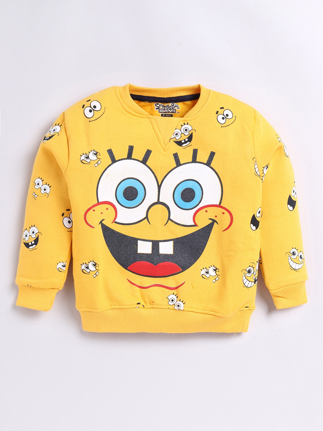 

Eteenz Boys Premium Cotton Spongebob Printed Sweatshirt, Yellow