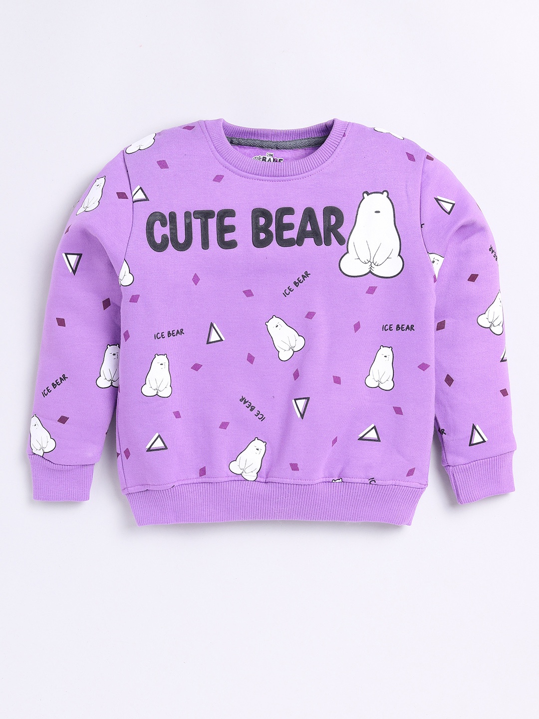 

Eteenz Girls Conversational Printed Typography Detailed Premium Cotton Sweatshirt, Purple