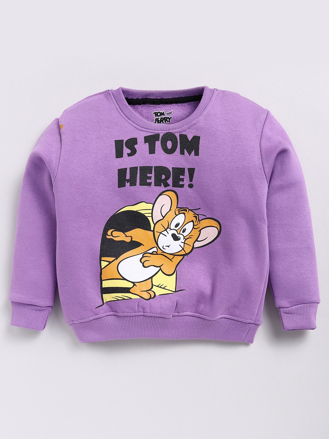 

Eteenz Girls Jerry Printed Premium Cotton Sweatshirt, Purple