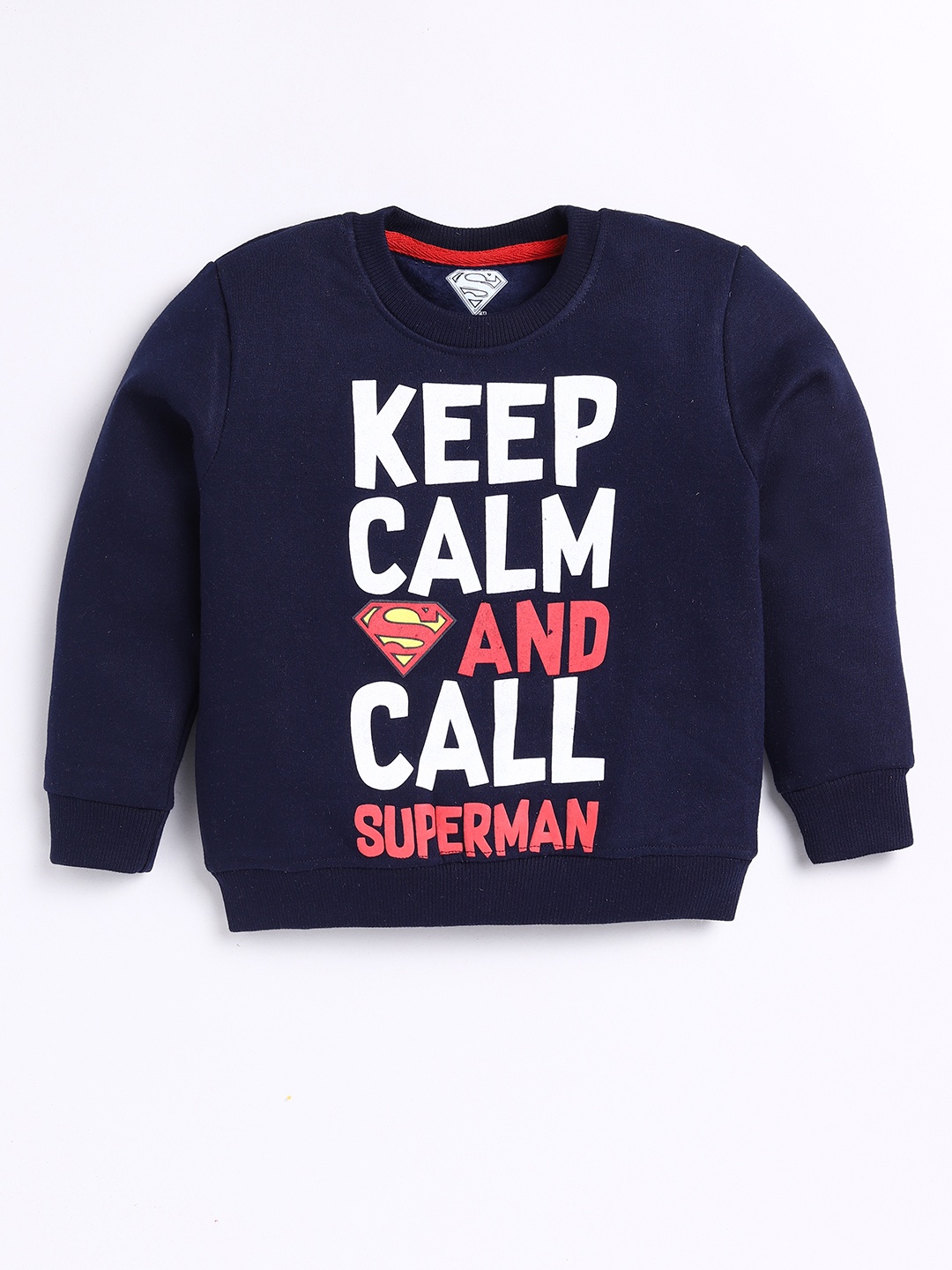 

Eteenz Boys Premium Cotton Superman Printed Sweatshirt, Navy blue