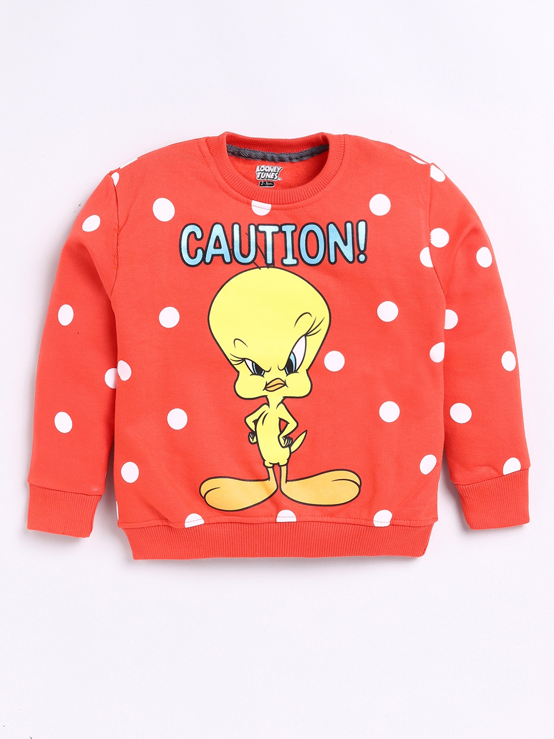 

Eteenz Girls Looney Tunes Printed Premium Cotton Sweatshirt, Orange
