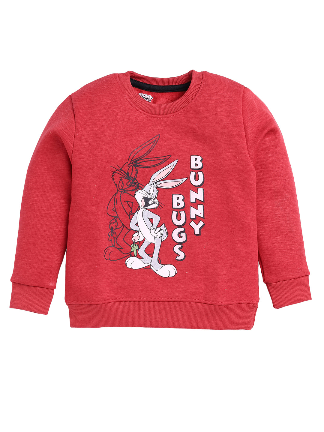 

Eteenz Boys Premium Cotton Bugs Bunny Printed Sweatshirt, Red