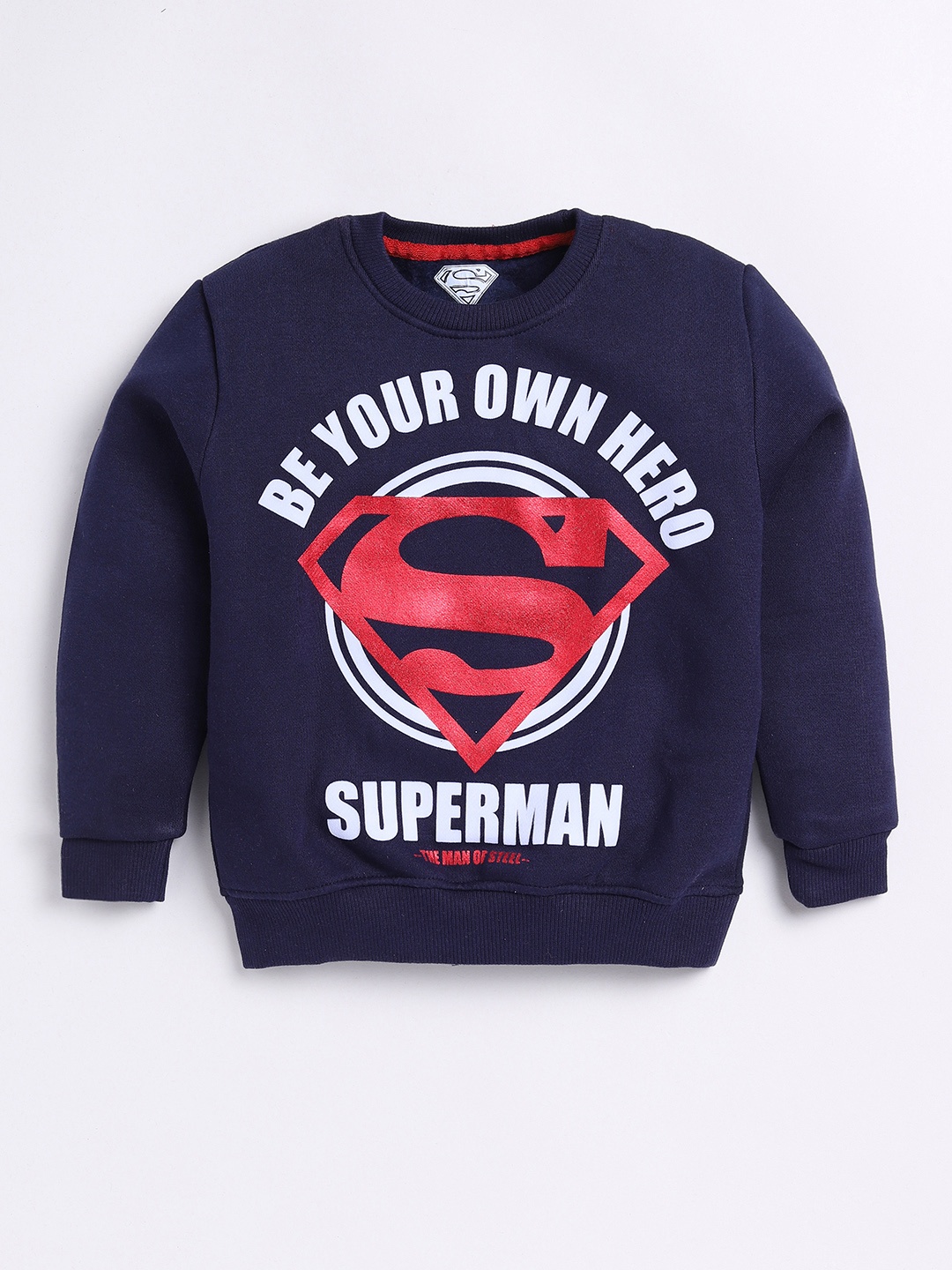 

Eteenz Boys Premium Cotton Superman Printed Sweatshirt, Navy blue