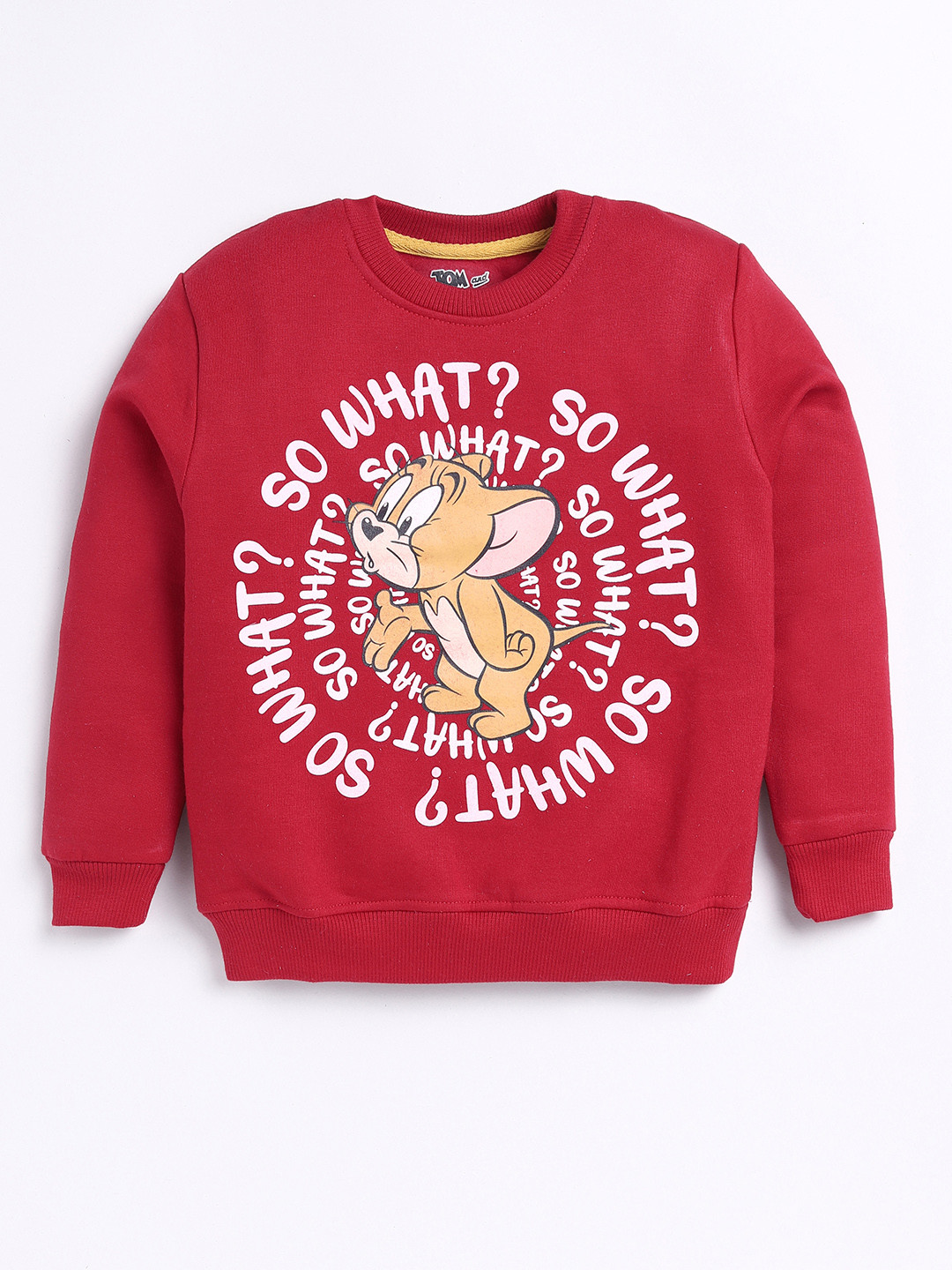 

Eteenz Boys Jerry Printed Premium Cotton Sweatshirt, Red