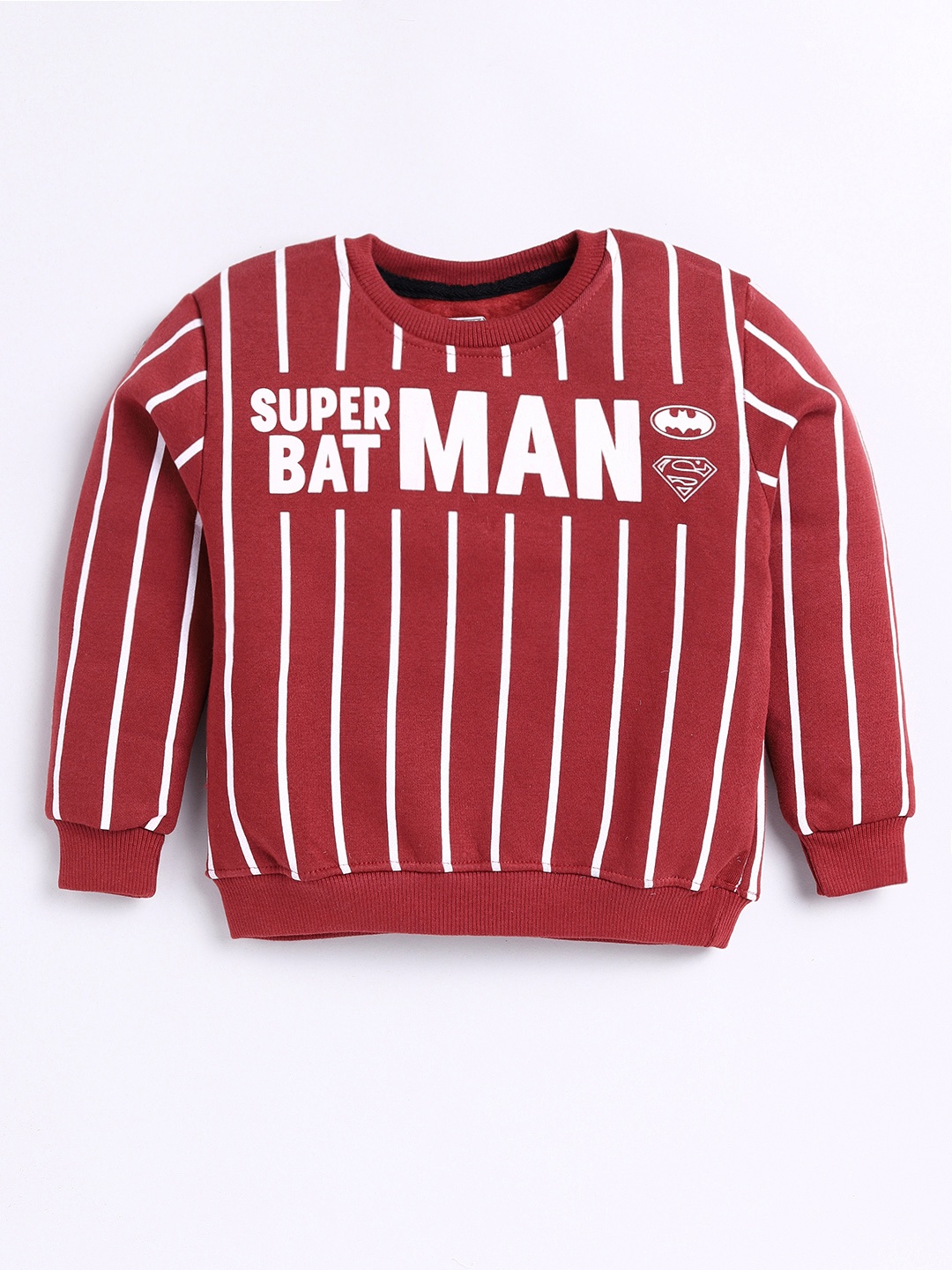

Eteenz Boys Batman Printed Striped Premium Cotton Sweatshirt, Brown