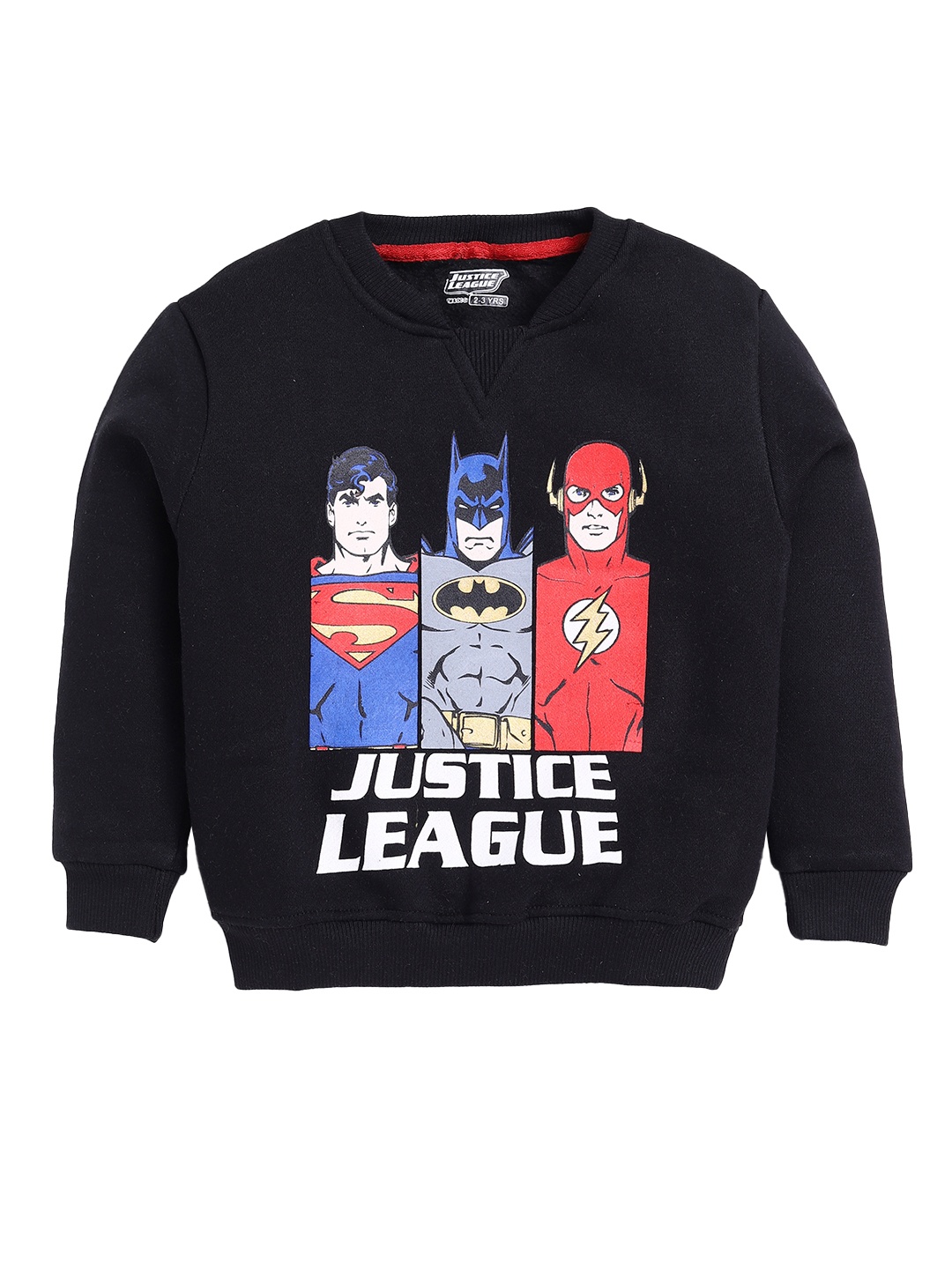 

Eteenz Boys Justice League Printed Premium Cotton Sweatshirt, Black
