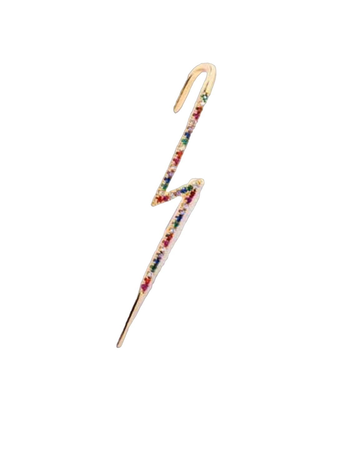 

Lyla Artificial Stones Contemporary Hoop Earrings, Gold
