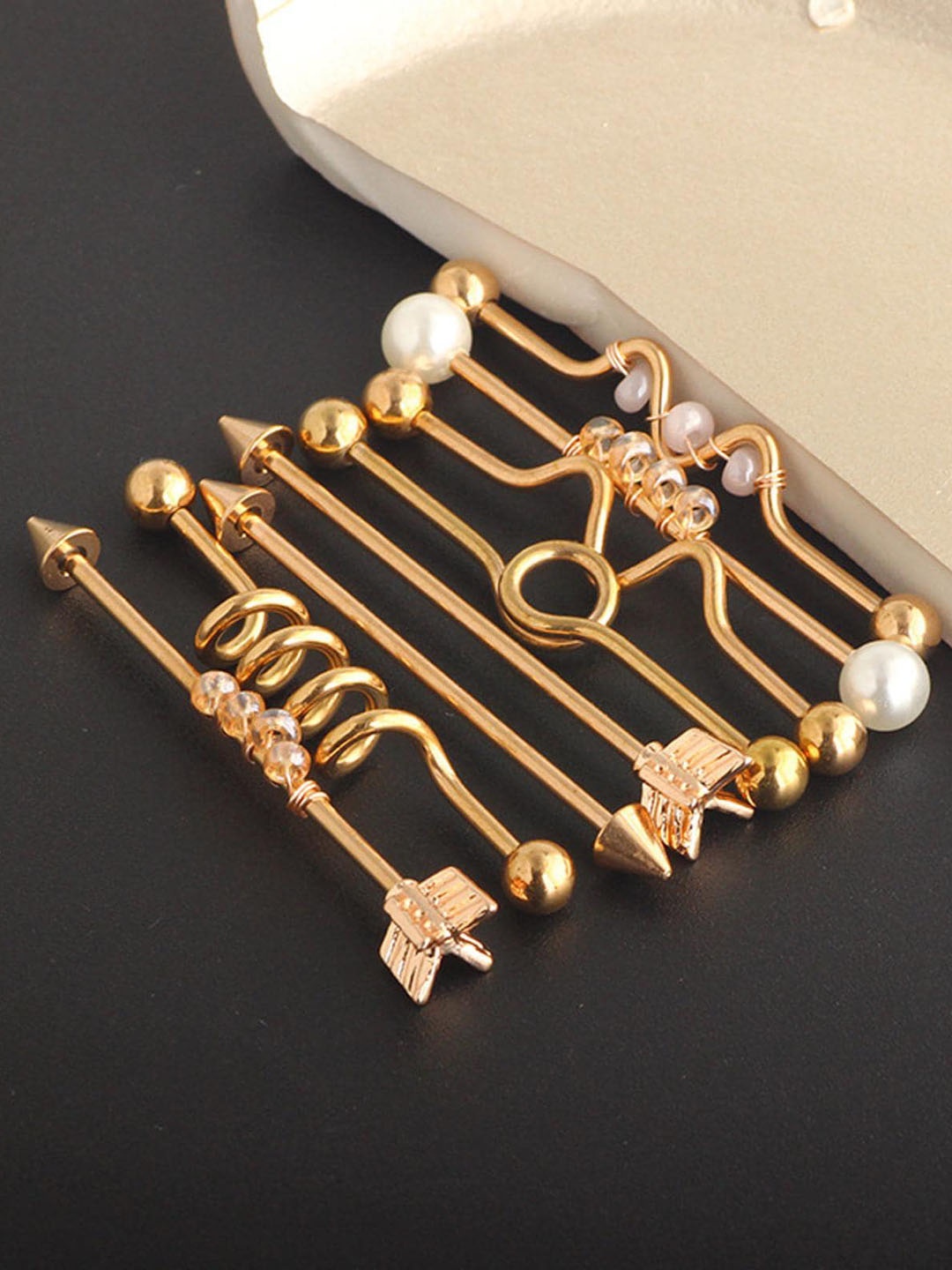 

Lyla Contemporary Stainless Steel Ear Cuff, Gold
