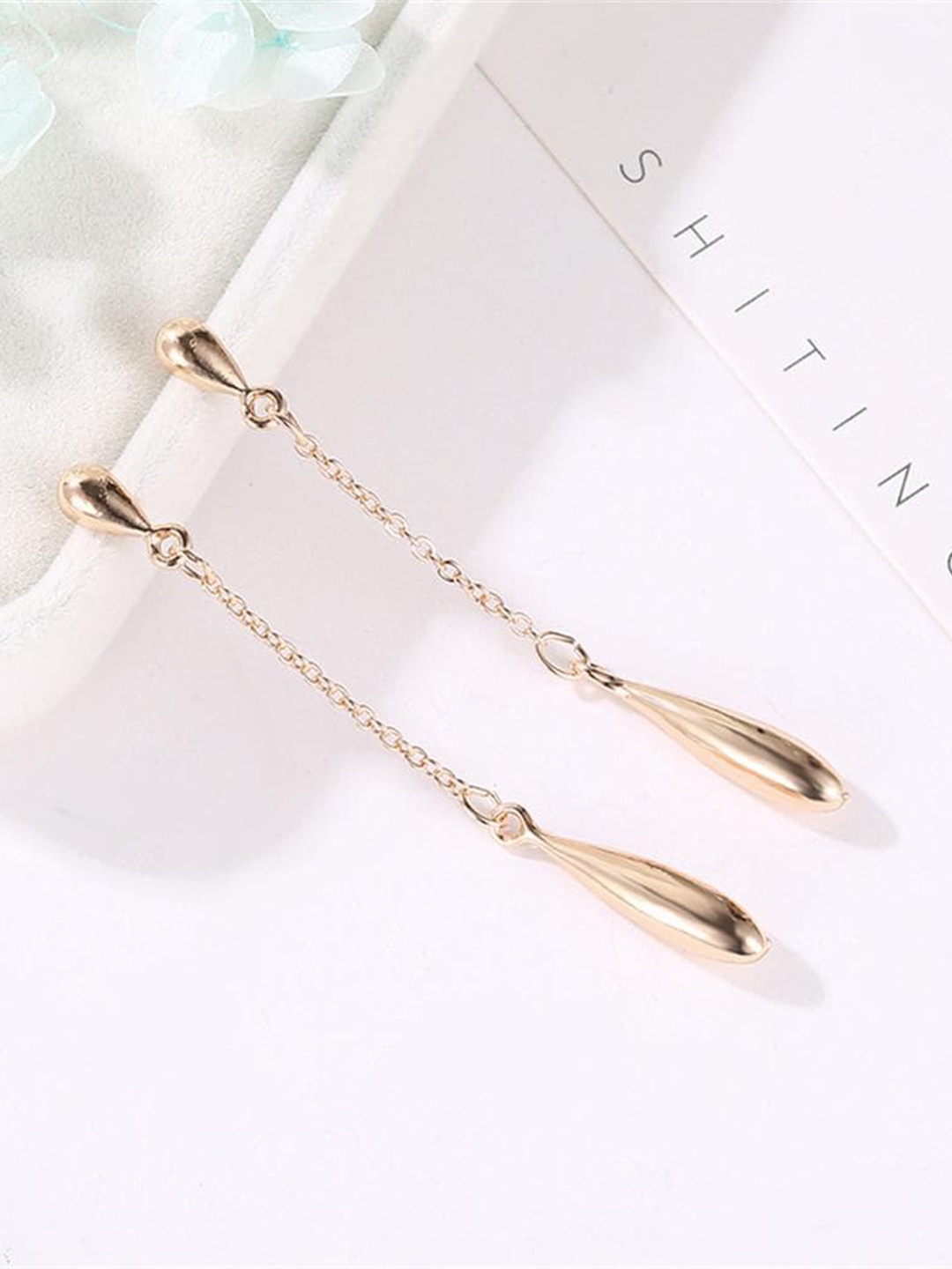

Lyla Gold-Plated Contemporary Drop Earrings