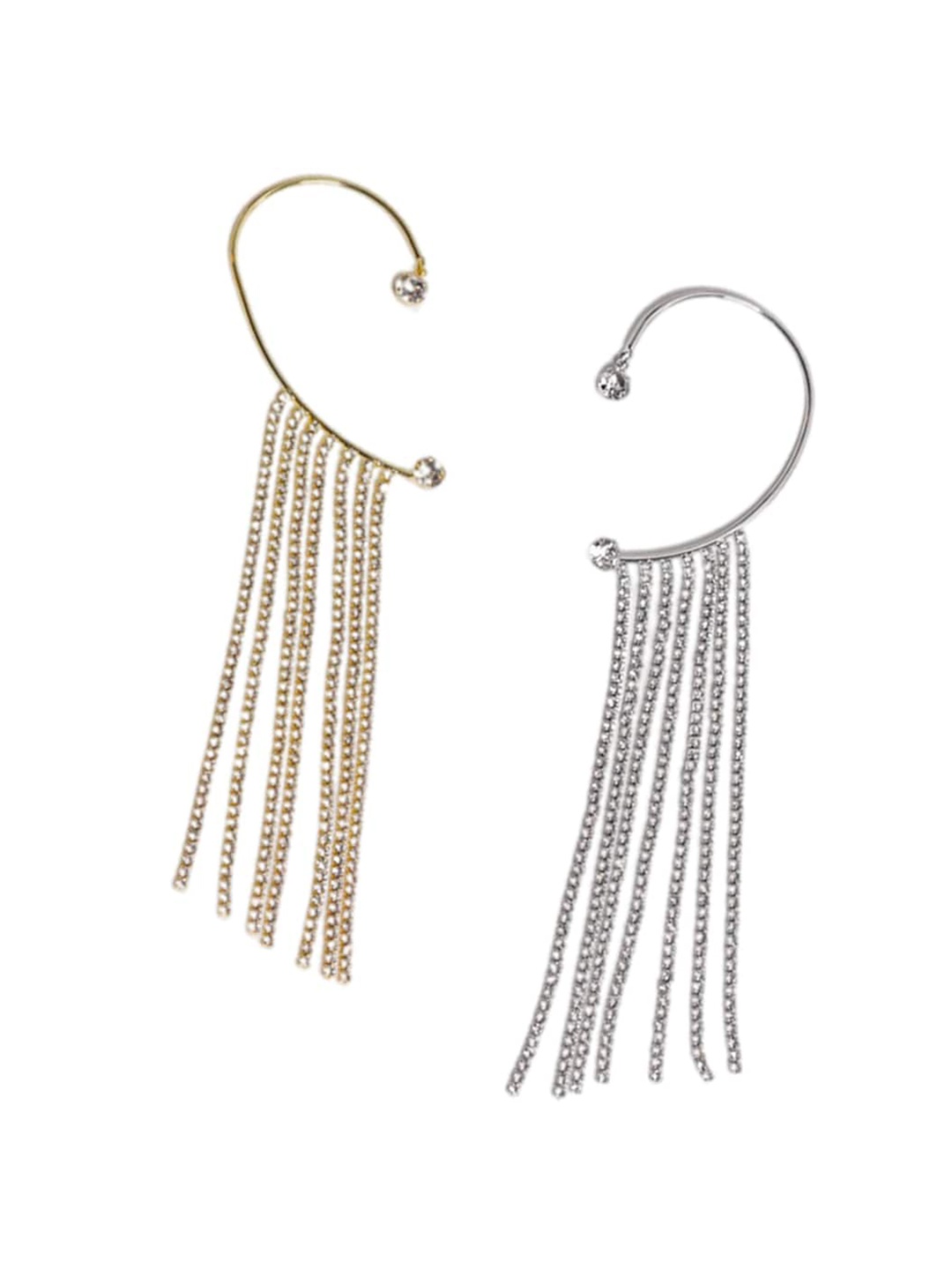 

Lyla Set Of 2 Contemporary Ear Cuff Earrings, Gold