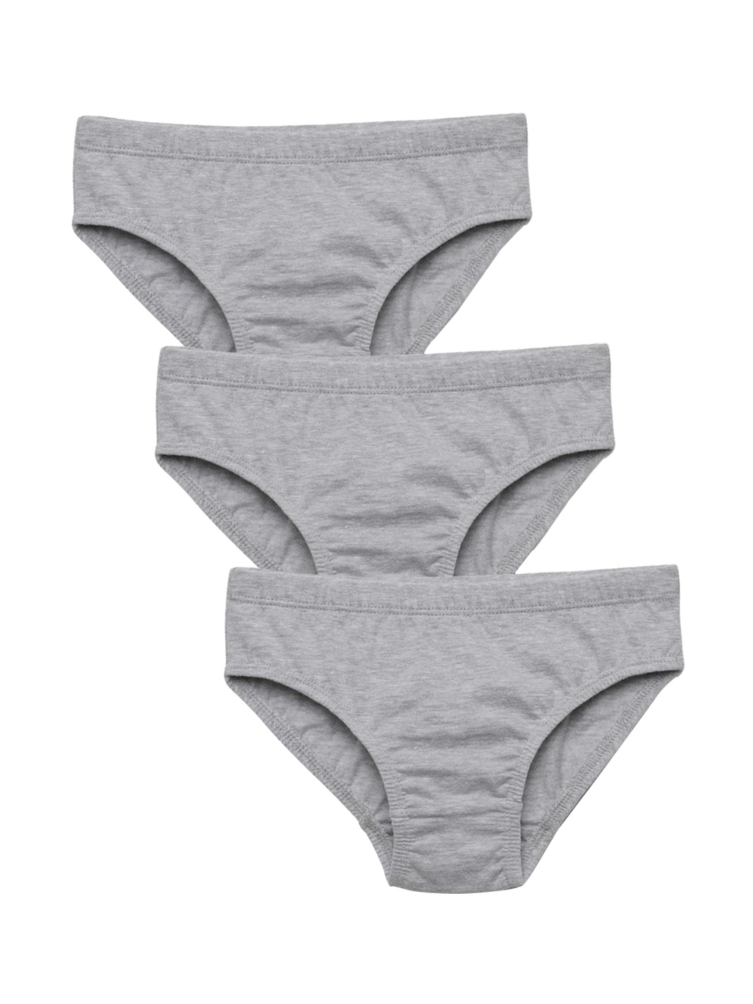 

Charm n Cherish Boys Pack Of 3 Pure Cotton Basic Briefs BWBRI40, Grey