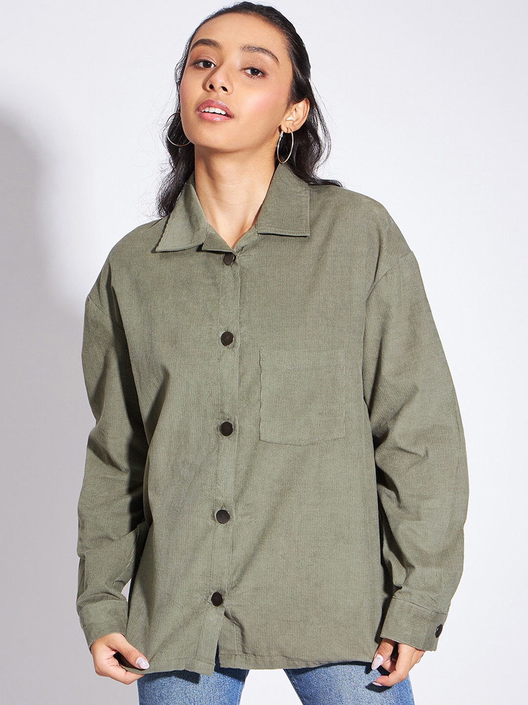 

luyk Girls Lightweight Longline Coudroy Tailored Jacket, Green