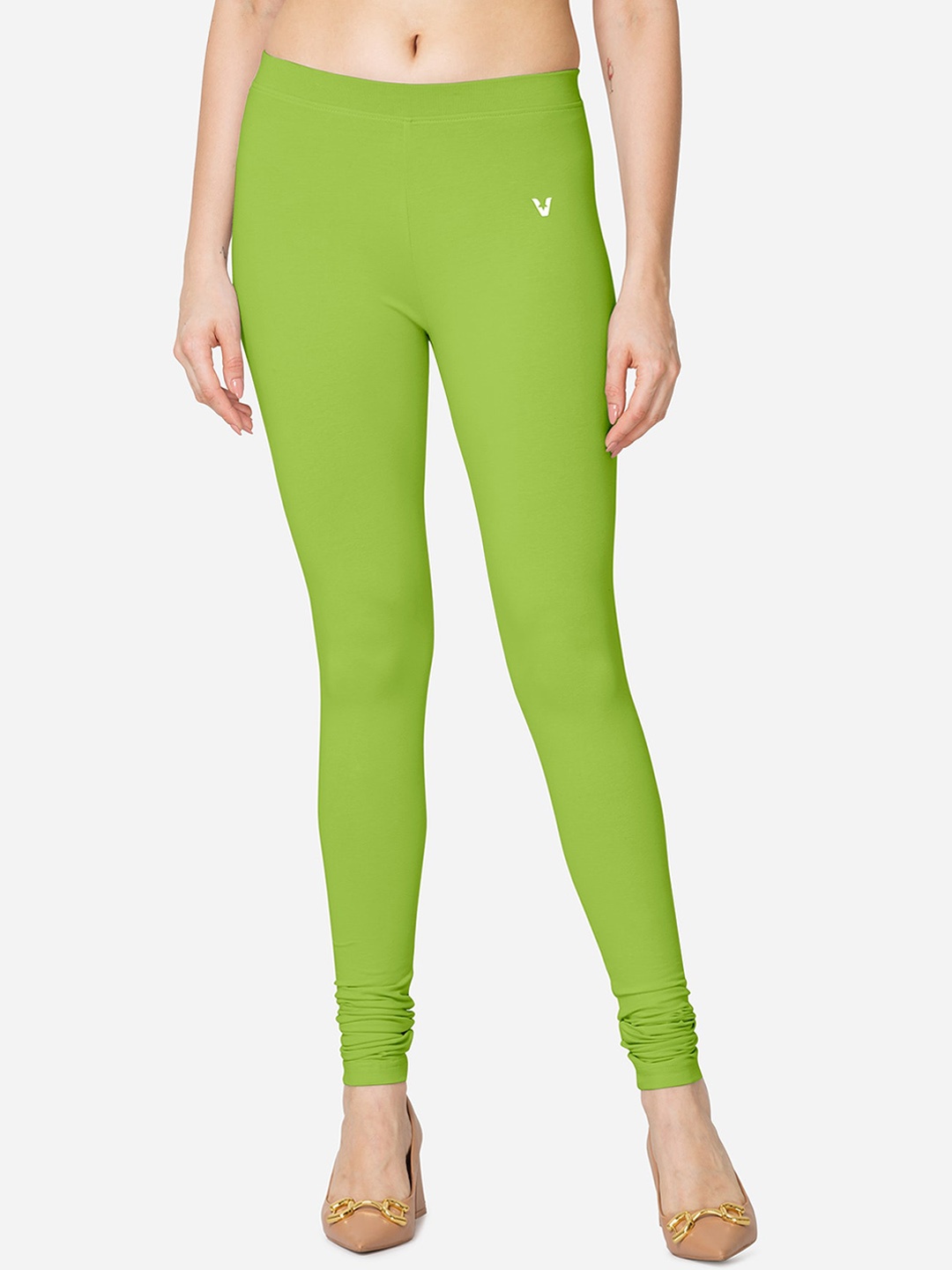 

VStar Slim Fit Churidar Length Leggings, Green