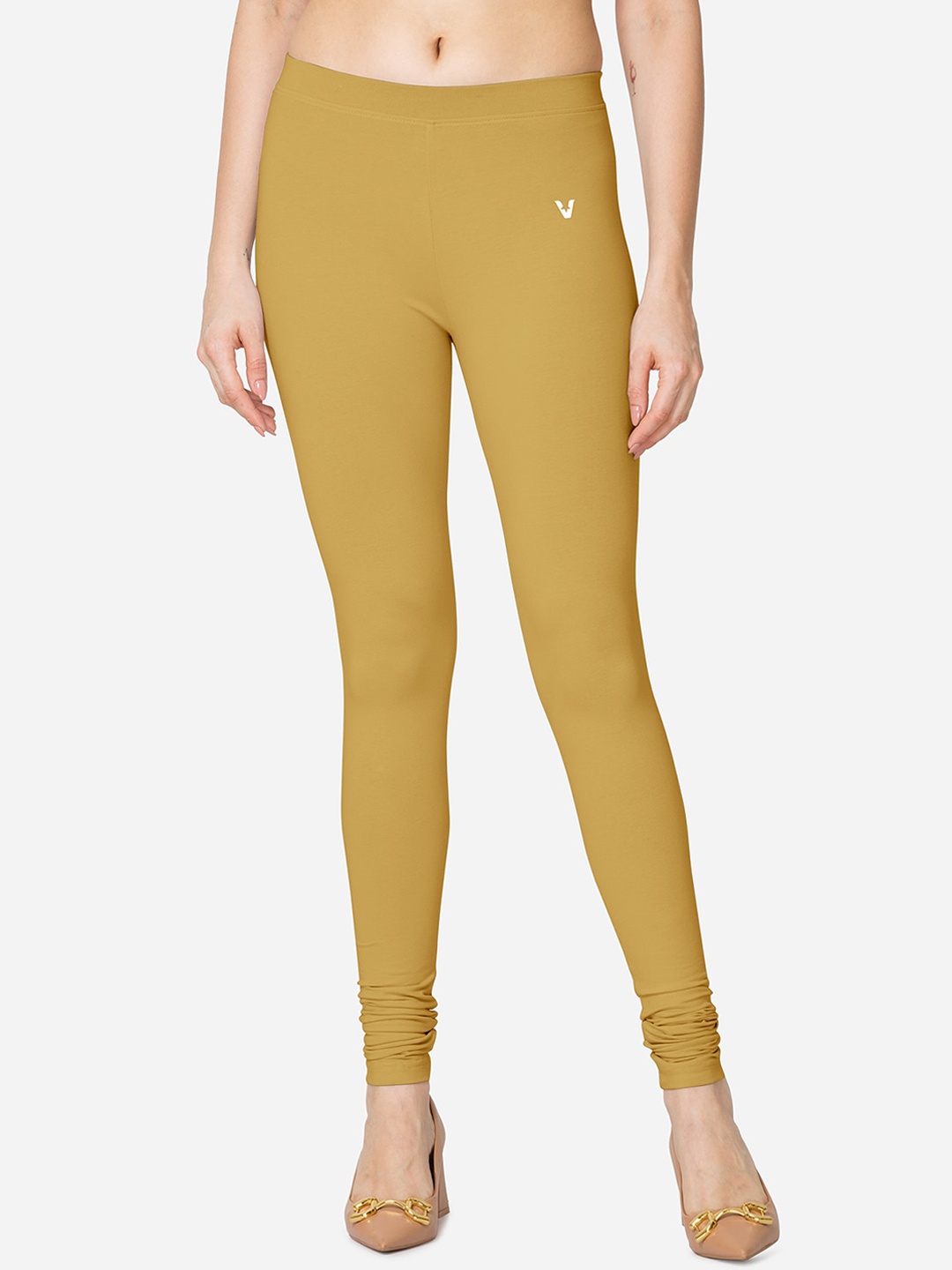 

VStar Churidar Length Stretchable Leggings, Olive