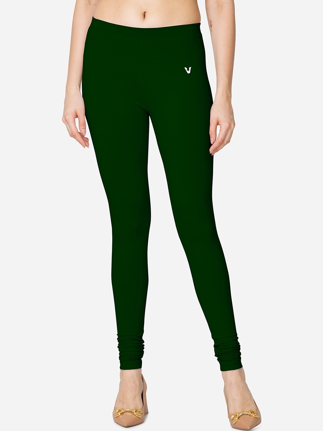 

VStar Mid-Rise Churidar-Length Leggings, Green