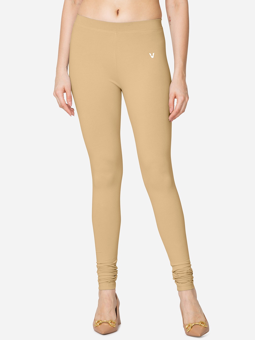 

VStar Cotton Stretchable Churidar-Length Leggings, Brown
