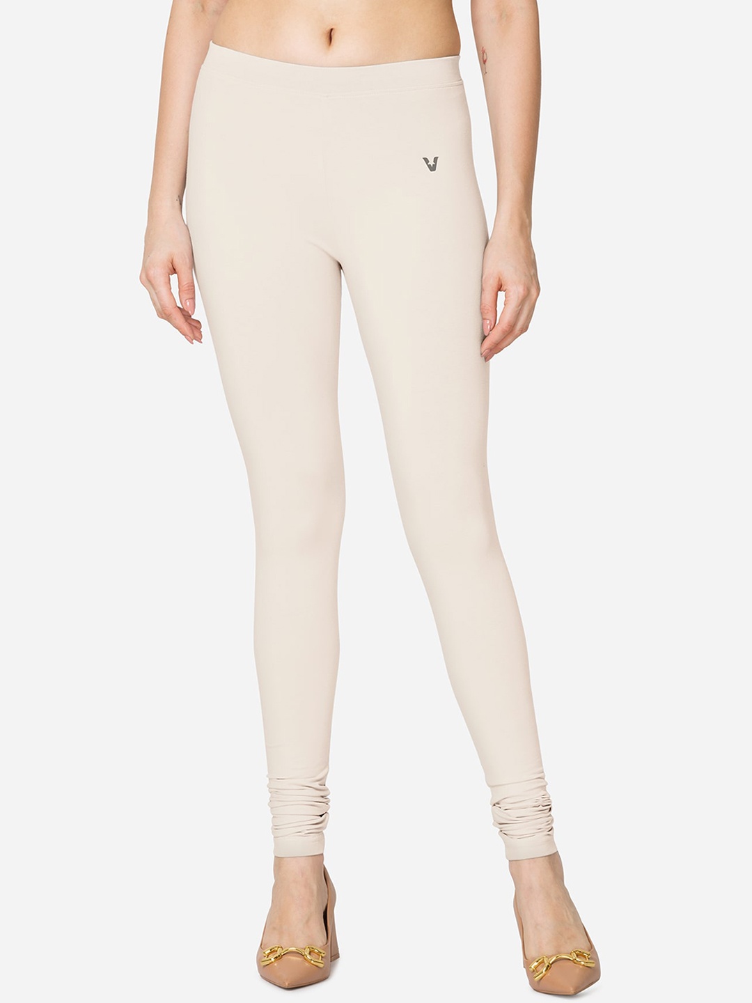 

VStar Mid-Rise Churidar-Length Leggings, Cream