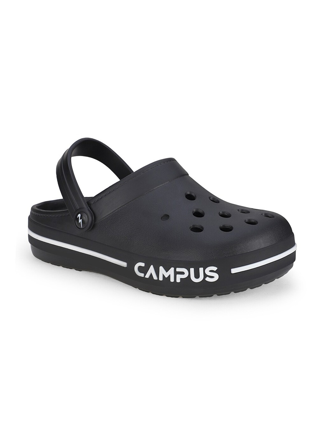 

Campus Men Self Design Clogs, Black