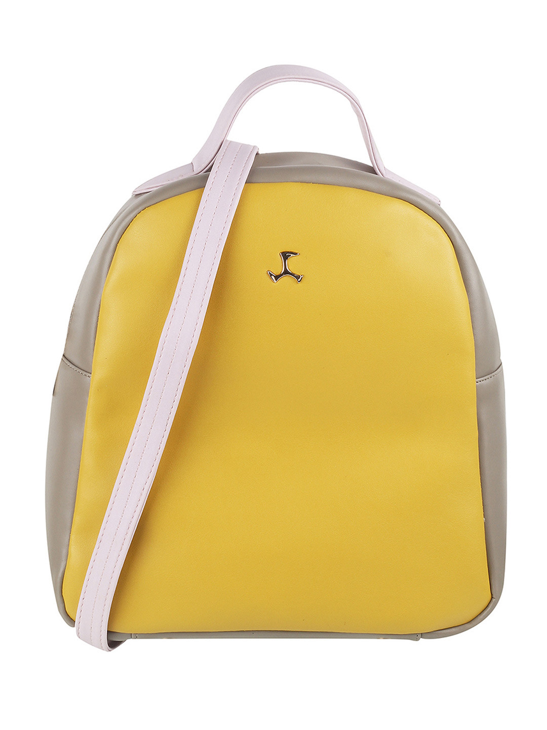 

Mochi Structured Handheld Bag, Yellow