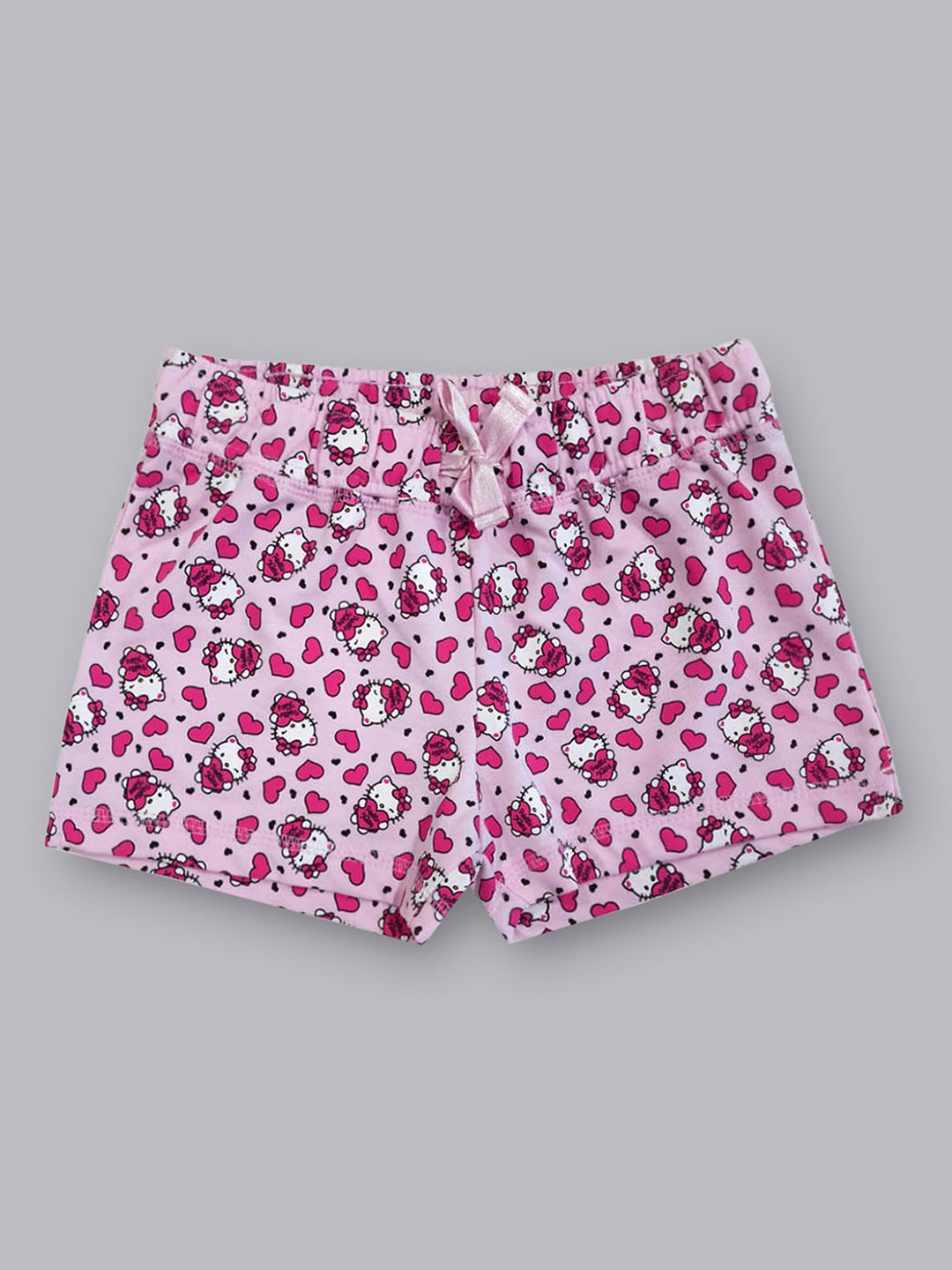

Kids Ville Girls Hello Kitty Printed Pure Cotton Shorts, Pink