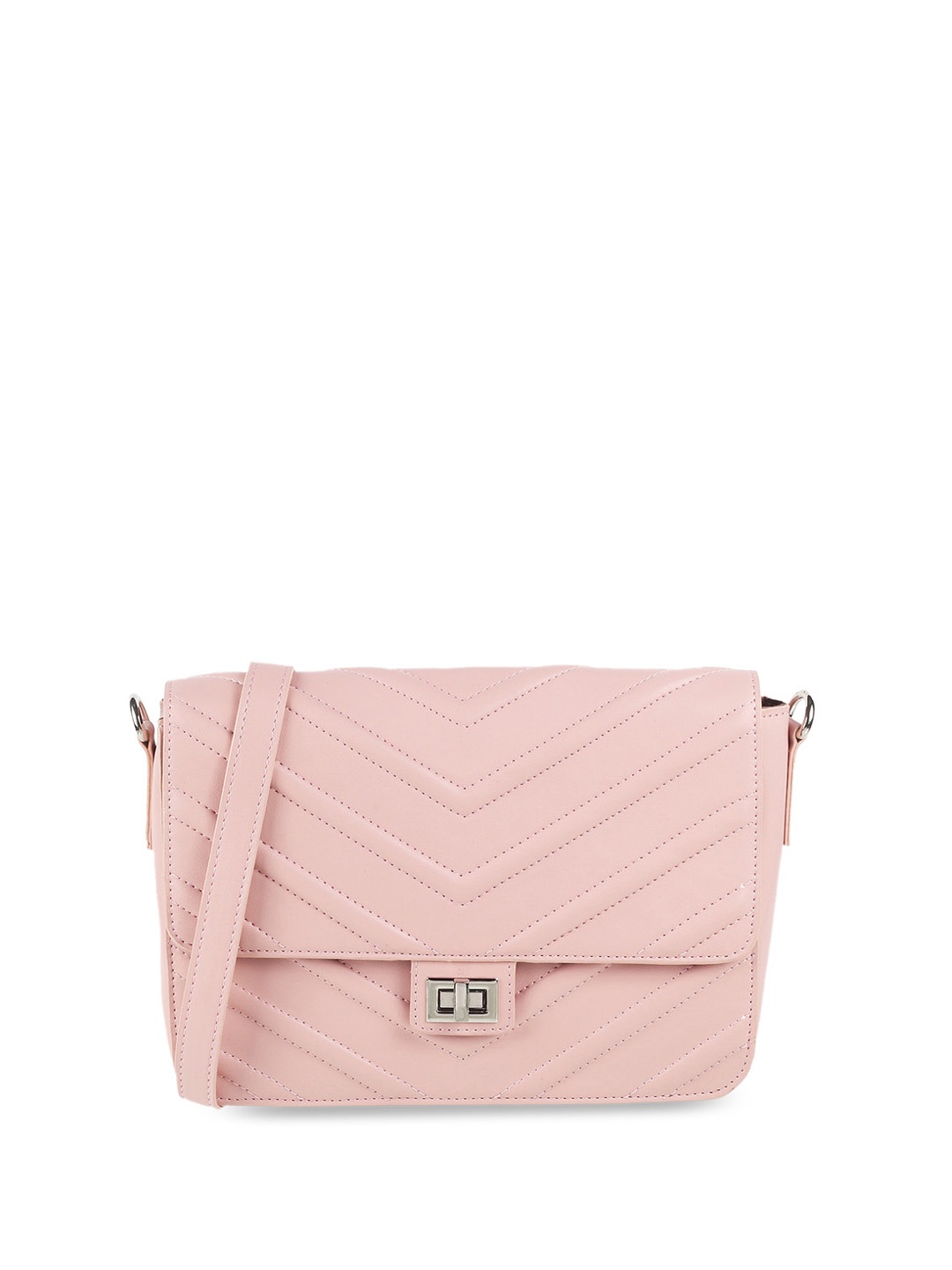 

Metro Textured Structured Sling Bag, Pink