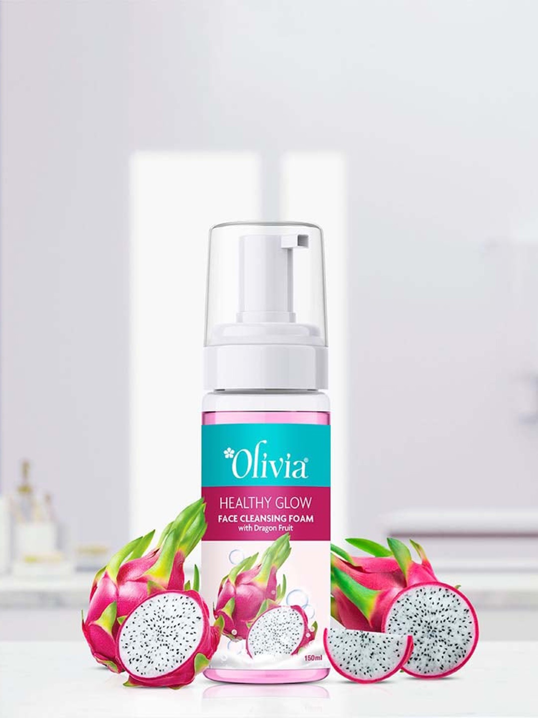 

Olivia Healthy Glow Face Cleansing Foam With Dragon Fruit - 150ml, Pink