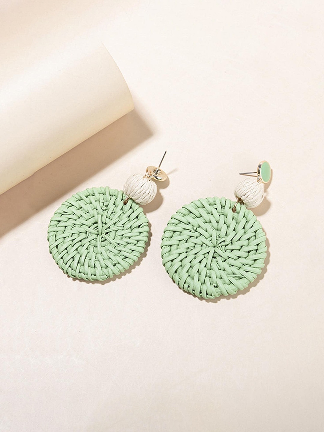 

Lyla Contemporary Stainless Steel Drop Earrings, Green