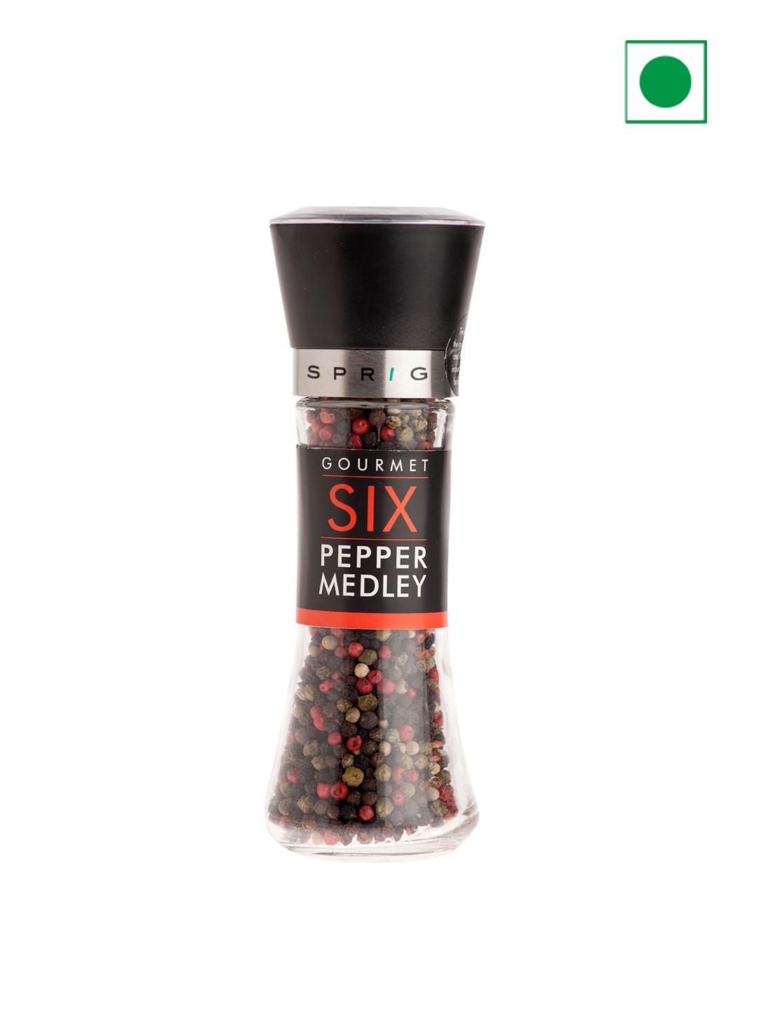 

SPRIG Gourmet Six Pepper Medley Spices, Black