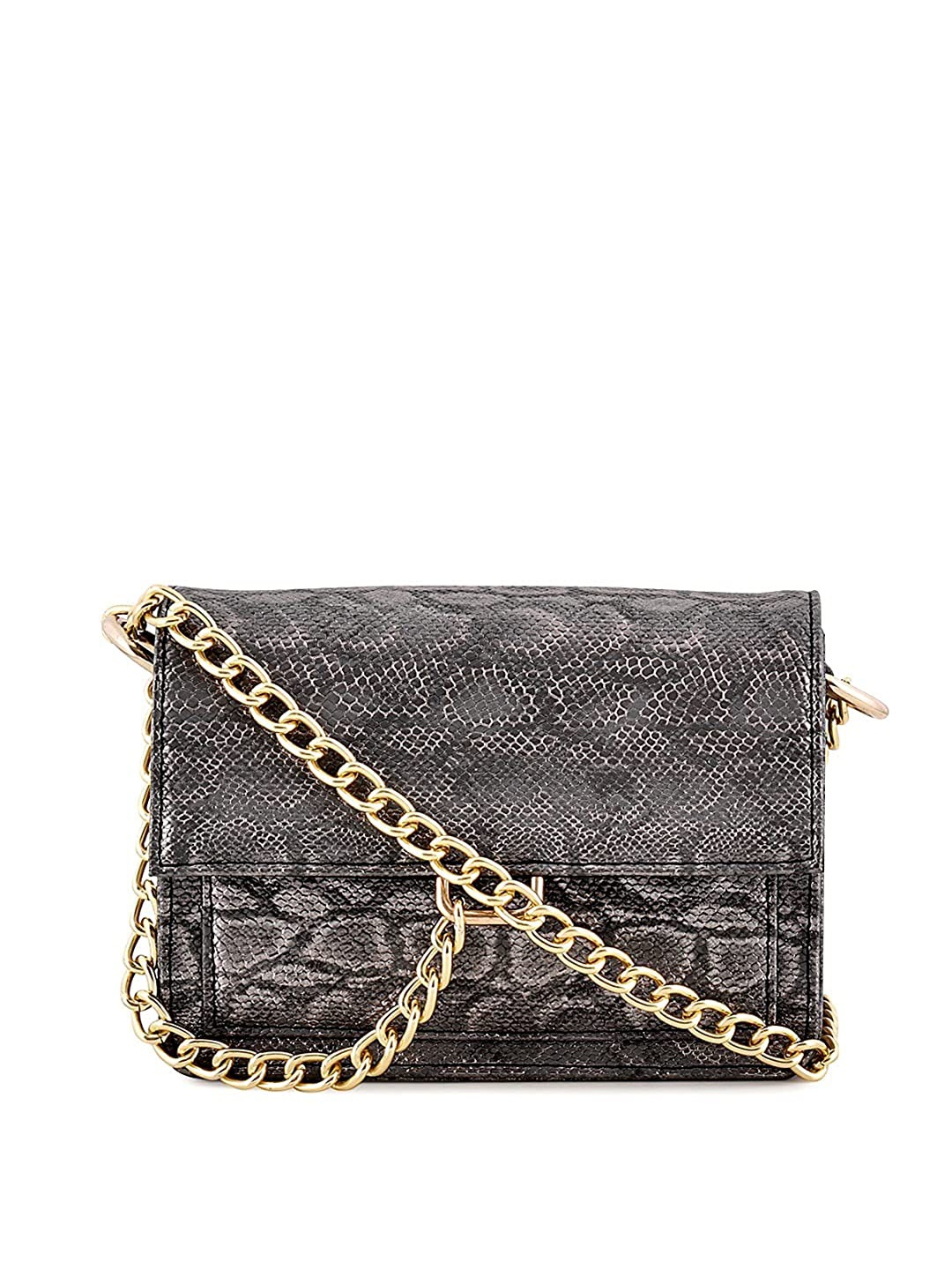 

DressBerry Grey Animal Textured Structured Sling Bag