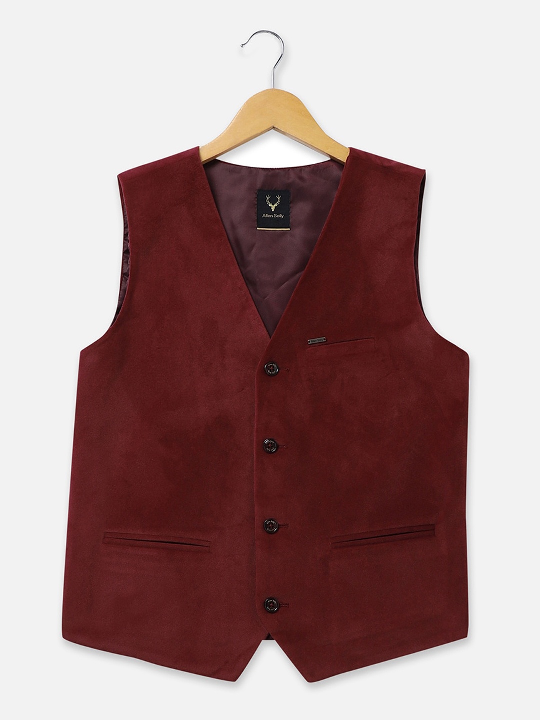 

Allen Solly Junior Boys V-Neck Waistcoat, Maroon