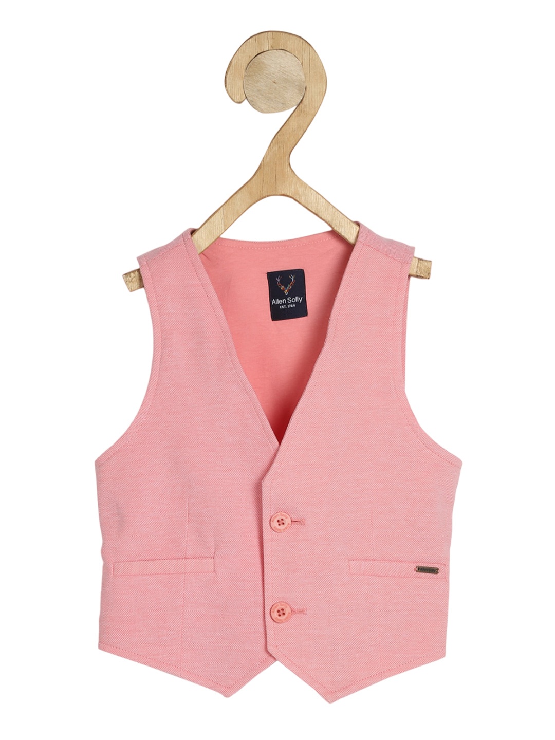 

Allen Solly Junior Boys V-Neck Pure Cotton Waistcoat, Pink