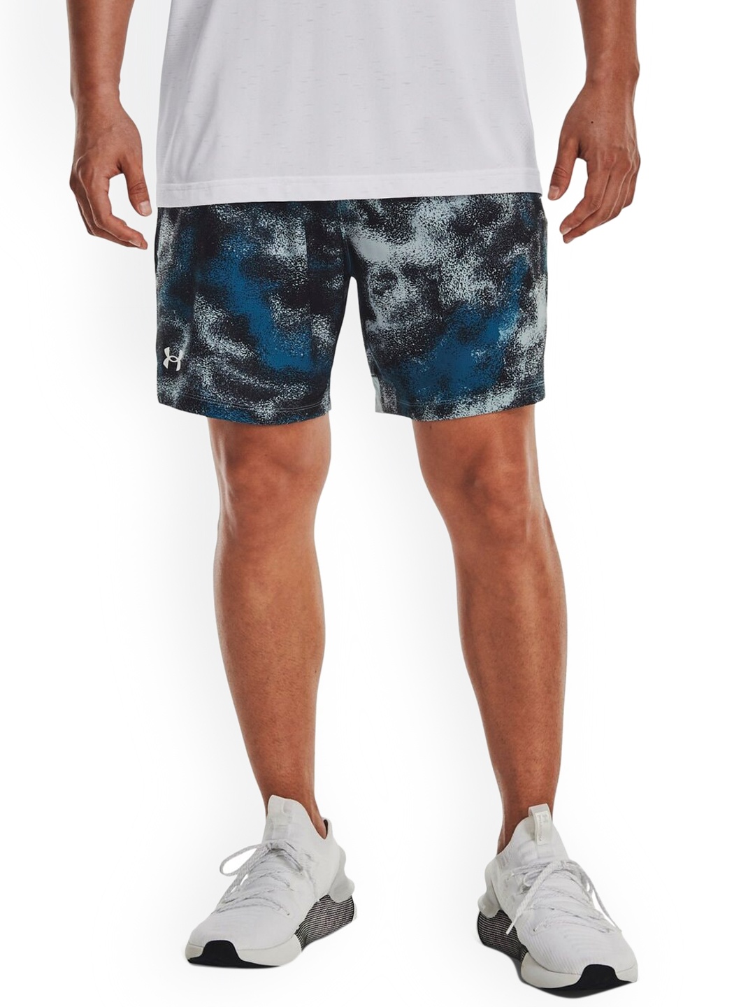 

UNDER ARMOUR Project Rock Men Printed Shorts, Blue