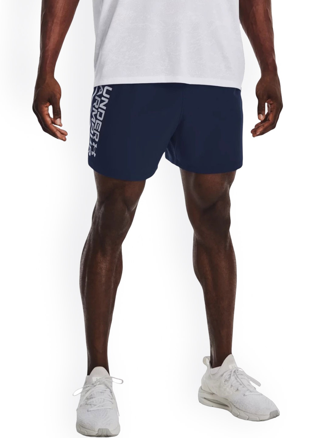 UNDER ARMOUR Men Printed Loose-Fit Sports Shorts, Blue