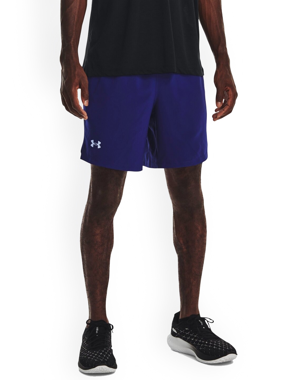 

UNDER ARMOUR Men Brand Logo Printed Loose-Fit Shorts, Blue
