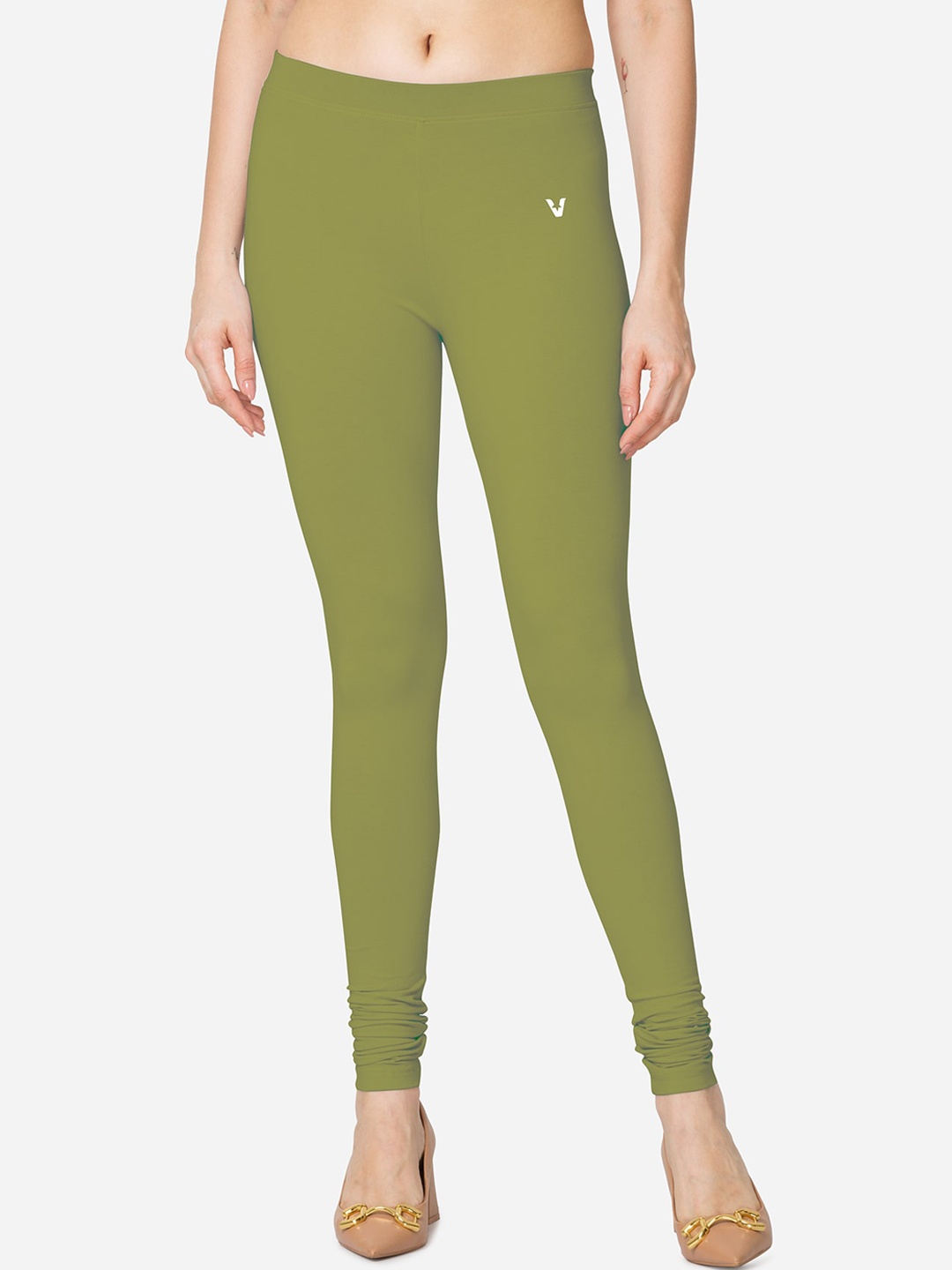 

VStar Slim-Fit Churidar-Length Leggings, Green