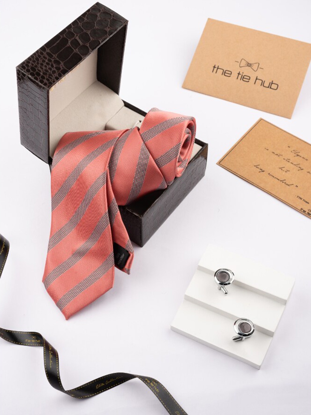 

The Tie Hub Men Accessory Gift Set, Peach