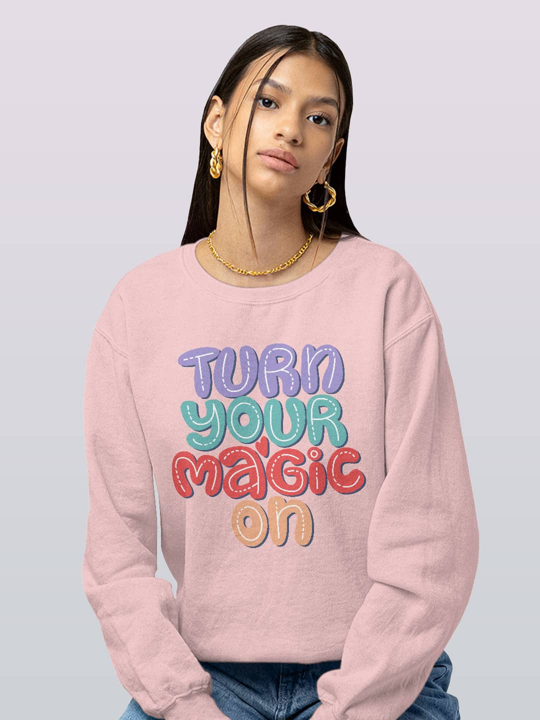 

macmerise Typography Printed Dry Fit Sweatshirt, Pink