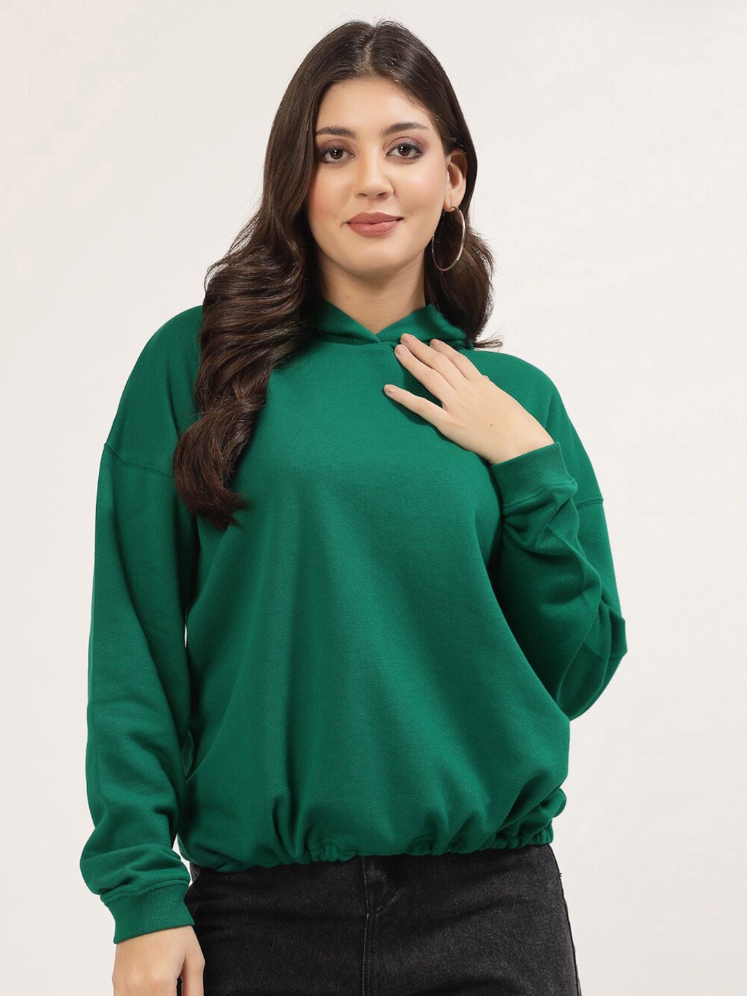 

Strong And Brave Hooded Cotton Sweatshirt, Green
