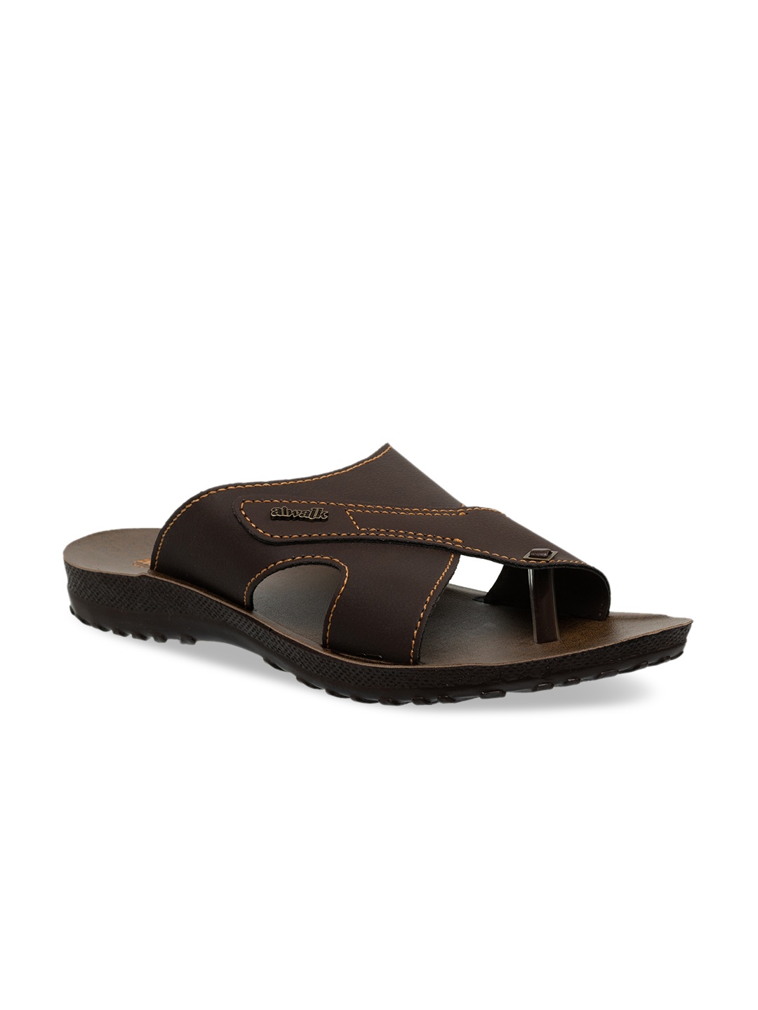 

Inblu Lightweight Anti-Skid One Toe Sandals, Brown