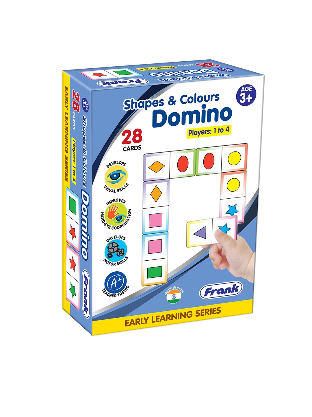 

Frank Set of 28 Cards Shapes & Colours Domino Early Learning Game, Multi