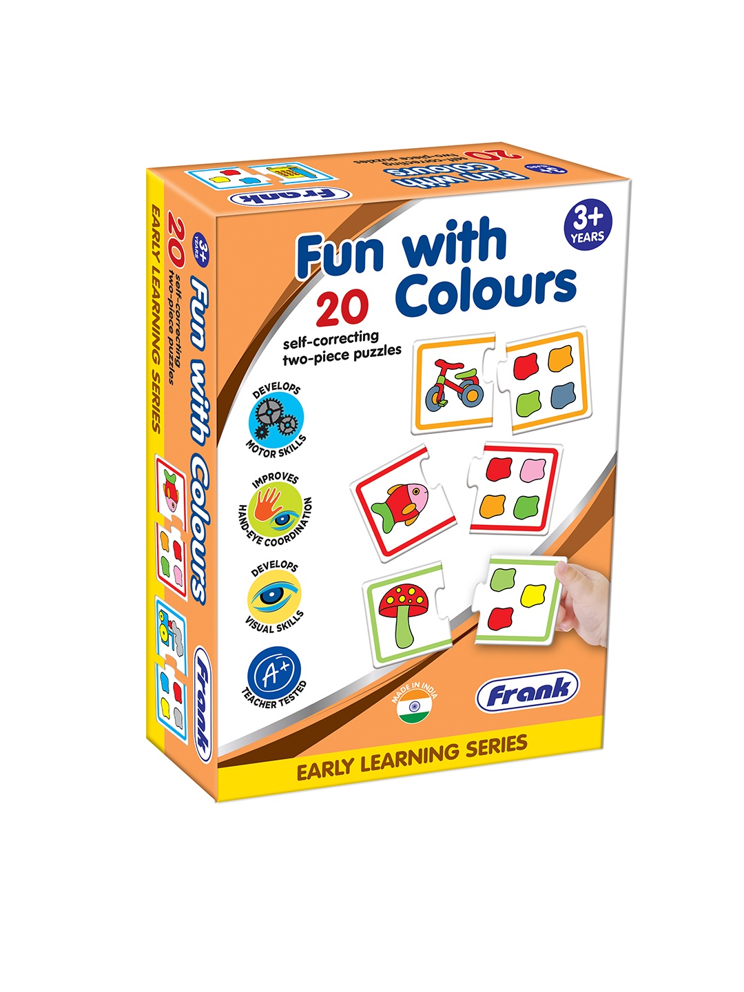 

Frank Set of 20 Two-Piece Fun With Colours Early Learning Puzzle, Multi