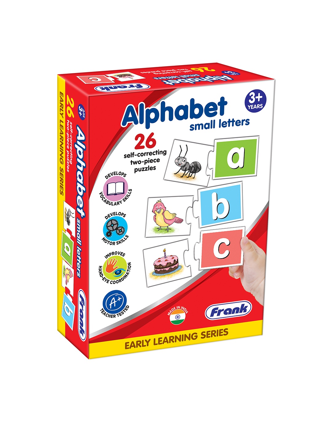 

Frank Set of 26 Two-Piece Alphabet Small Letters Early Learning Puzzle, Multi