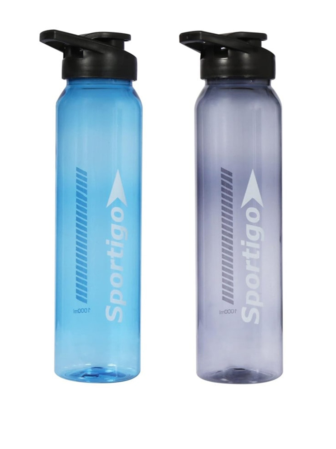 

SPORTIGO Blue & Grey 2 Pieces Printed Plastic Water Bottle Combo 1 L