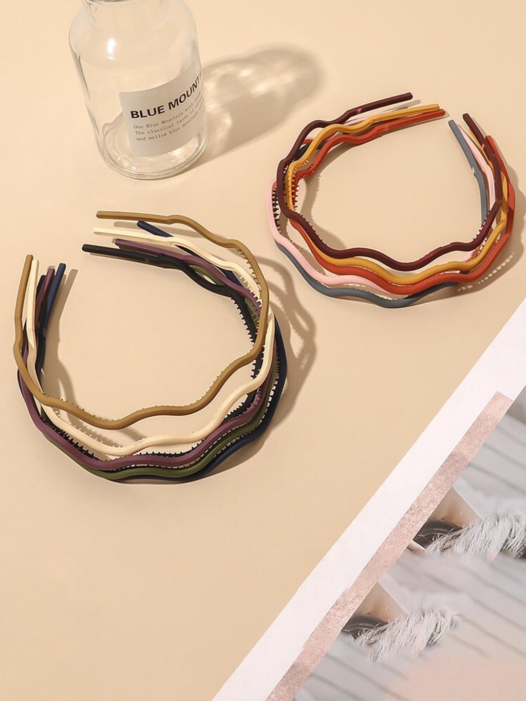 

VAGHBHATT Set of 6 Zig Zag Hairband, Grey