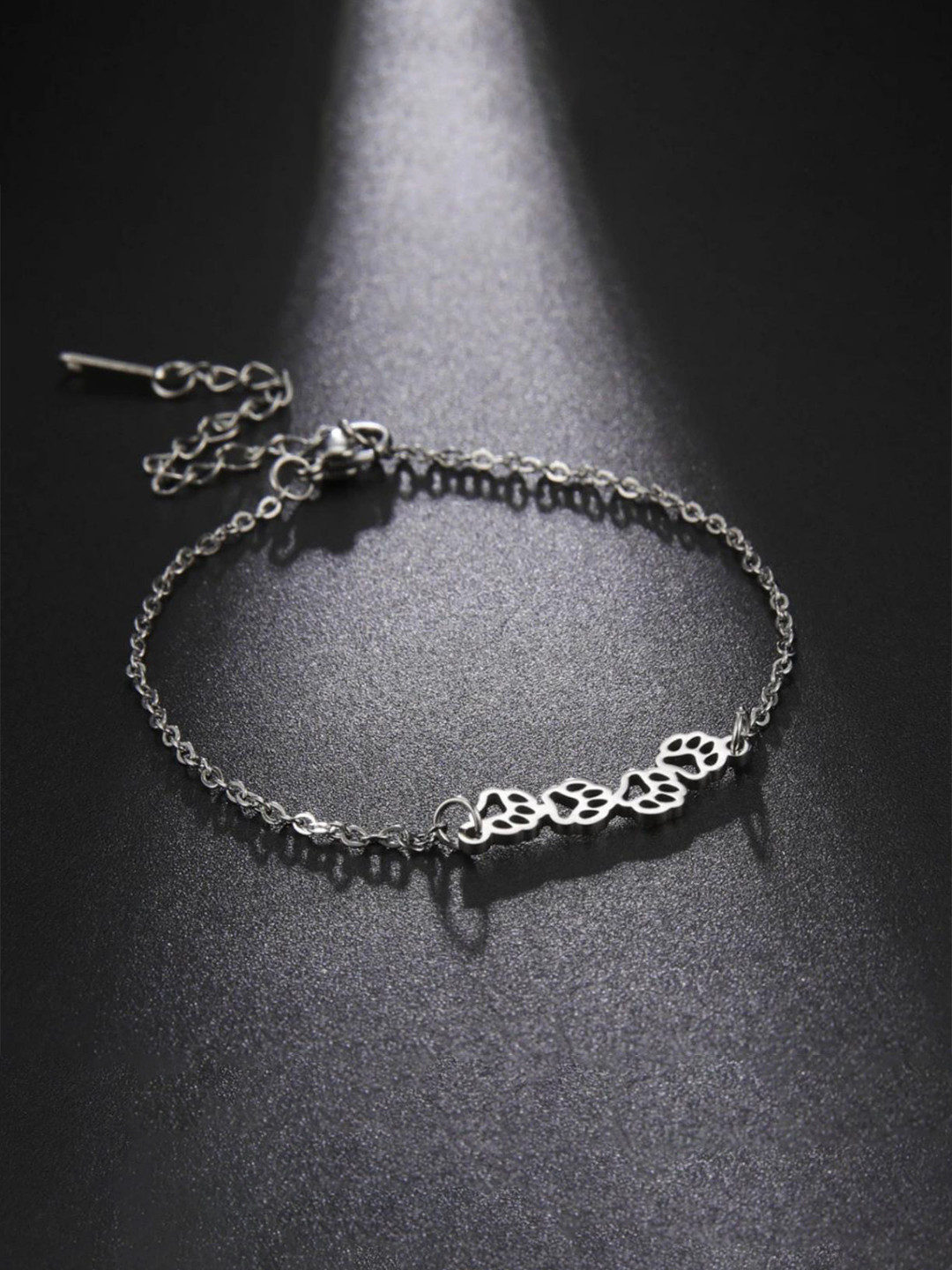 

MYKI Silver-Plated Puppy's Paw Charm Bracelet