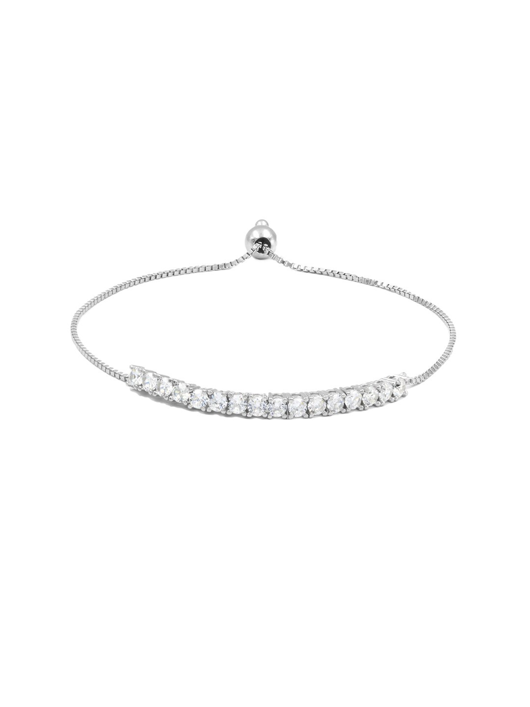 

Zarkan Rhodium-Plated Sterling Silver Cubic Zirconia Link Bracelet